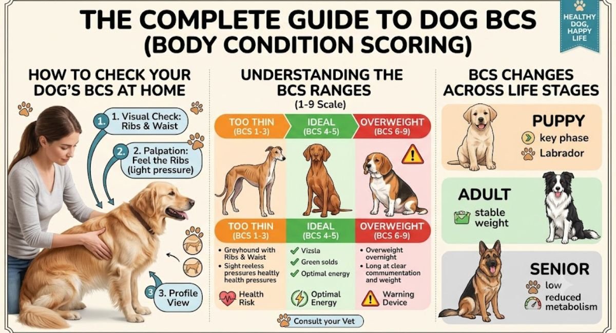 Body Condition Score Chart for Dogs 1–9 At-Home Guide