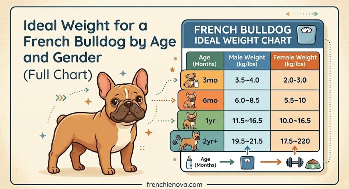 French Bulldog Ideal Weight by Age and Gender