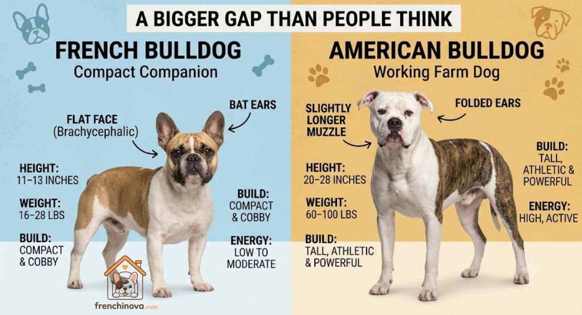 Frenchie vs. American Bulldog: A Bigger Gap Than People Think