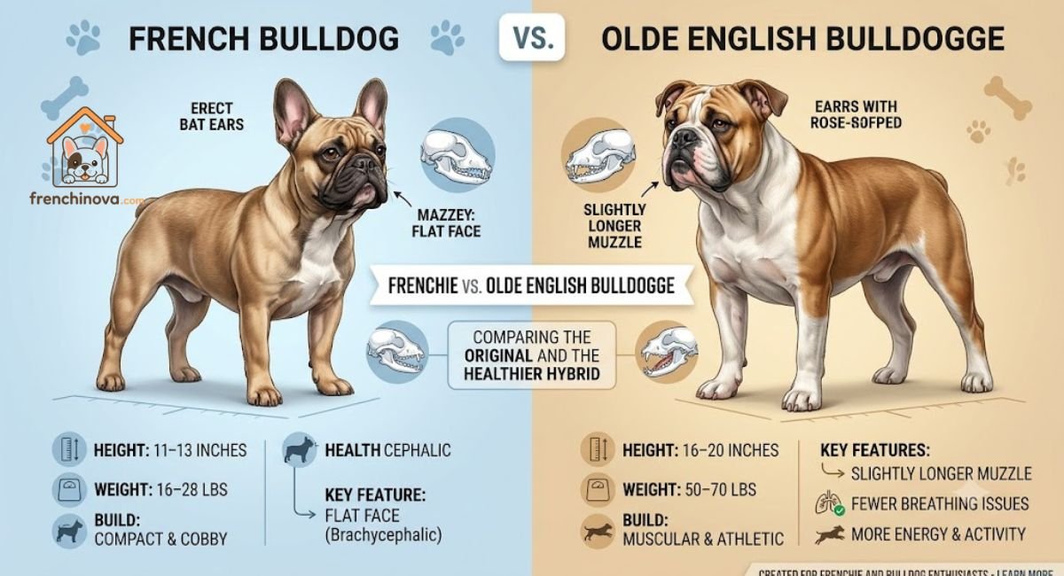 Frenchie vs. Olde English Bulldogge: The Modern Hybrid