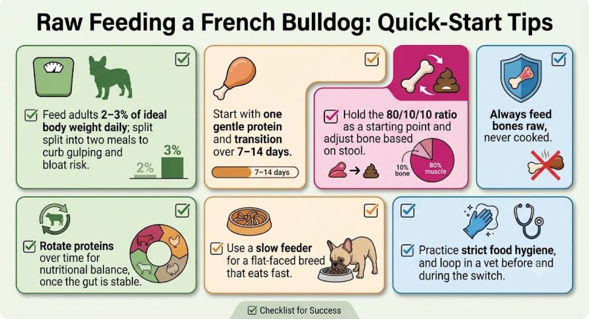 How to Start Raw Feeding a French Bulldog (Step by Step)