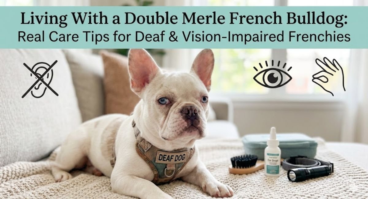 Living With a Double Merle French Bulldog: Real Care Tips for Deaf & Vision-Impaired Frenchies