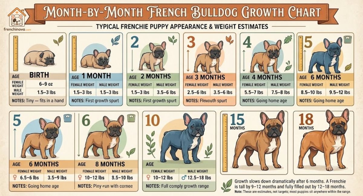 Month-by-Month French Bulldog Growth Chart Month-by-Month French Bulldog Growth Chart