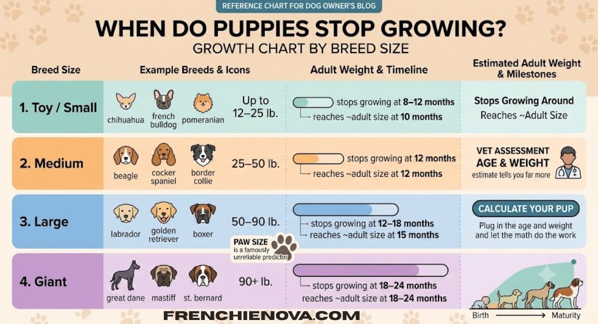 When Do Puppies Stop Growing? Growth Chart by Breed Size